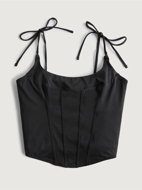 Gilly Hicks Hollister Micro Corset Tank Top in Black